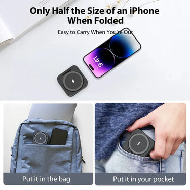 3 in 1 Magnetic foldable Charging Station for Apple,For iPhone 15/14/13/12 Pro/Max,5W for Apple Watch, AirPods 3/2/Pro - TechShopi